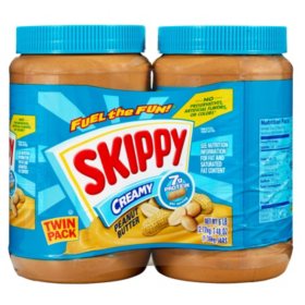 Skippy Creamy Peanut Butter Spread, 48 oz., 2 pk
