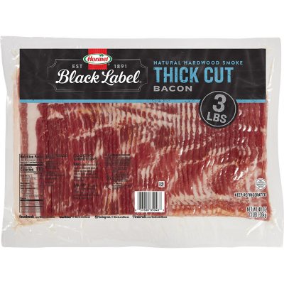 Hormel Black Label, Thick Cut Bacon 3 lbs. - Sam's Club