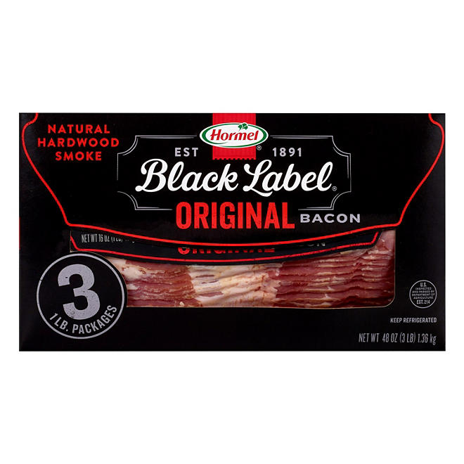 Hormel Black Label Original Bacon (1 lb, 3 pk.)