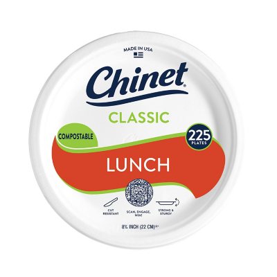 Chinet Paper Lunch Plates, 8 3/4, 225 Count - HapyDeals