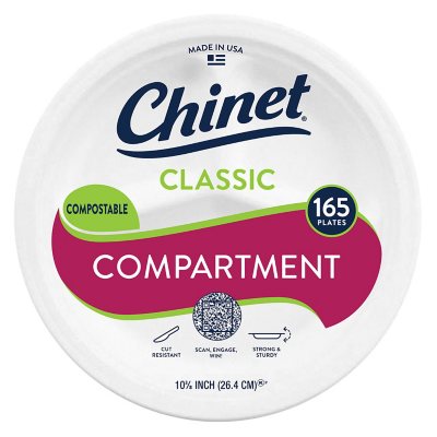 Chinet® Paper Dinnerware, Plate, 10.5 dia, White, 500/Carton