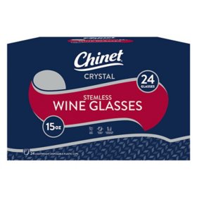 Chinet Crystal Stemless Wine Glass 15 oz.,24 ct.
