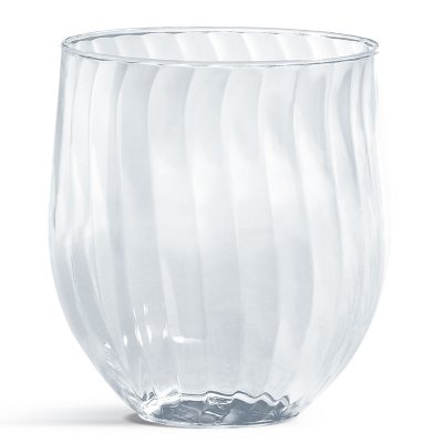 20 Pack Clear Plastic Short Stem Wine Glasses, Crystal Collection  Disposable Wine Cups 6Oz