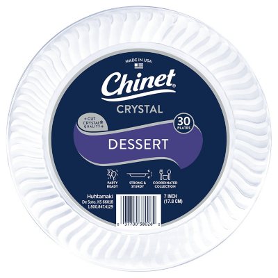 Chinet Classic White Plates, Appetizer and Desert, 6-3/4 Inch