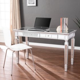 Glenview Glam Mirrored Writing Desk With Drawers Sam S Club