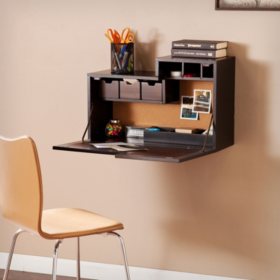 Brandiham Wall Mount Desk Black Chocolate Sam S Club