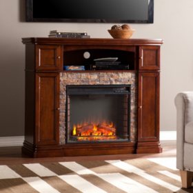 Burlington Electric Fireplace Media Console Sam S Club