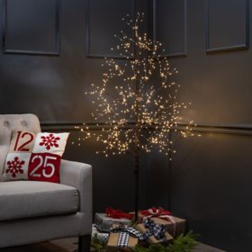 5' Brown PVC-Wrapped Lighted Tree