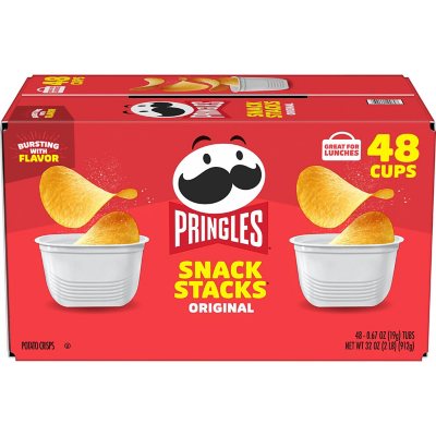 Pringle Potato Chip Holders Container Travel Lunch Box To Go Red