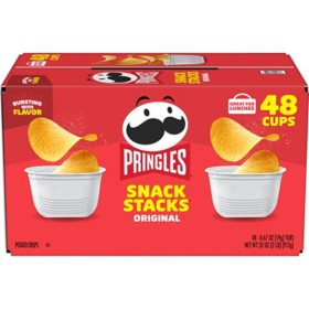 Pringles Snack Stacks Potato Crisps Chips, Original Flavor 0.67 oz., 48 ct.