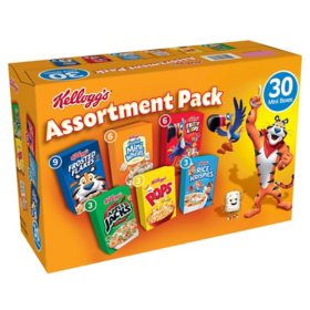 Kellogg's Jumbo Assorted Cereal Pack (32.7 oz., 30 pk.)