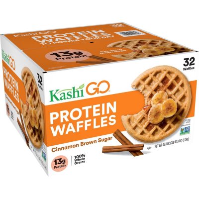 Kashi GO Cinnamon Brown Sugar Protein Waffles, Frozen (32 waffles) - Sam's  Club