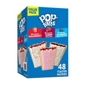 OFFLINE-Pop-Tarts Variety Pack, Strawberry, Cherry and Blueberry (48 ct.)