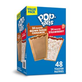 Pop-Tarts Frosted Variety Pack, Brown Sugar Cinnamon and Strawberry 48 ct.