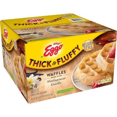 Kellogg's Eggo Thick and Fluffy Belgian Style Waffles, Frozen (24 waffles)  - Sam's Club