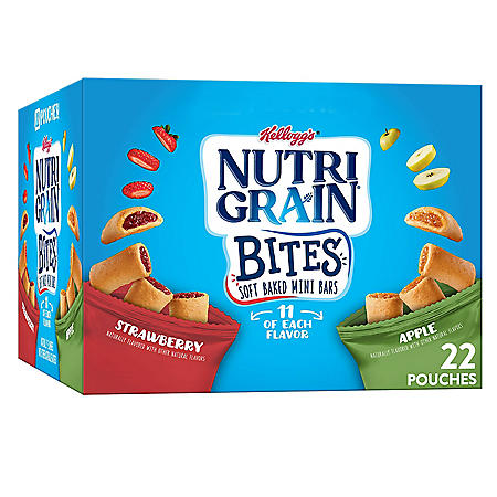 Kellogg's Nutri-Grain Kids Mini Breakfast Bars, Variety Pack (28.6 oz., 22 ct.)