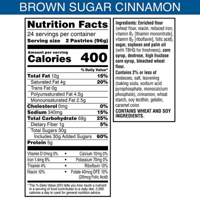 Kellogg's Pop-Tarts Frosted Toaster Pastries Frosted Brown Sugar  Cinnamon,1.76 Ounce (Pack of 36)