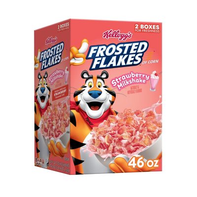 Kellogg's Frosted Flakes, Strawberry Milkshake (46 oz., 2 pk.) - Sam's Club