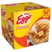 Kellogg's Eggo Frozen Waffles, Homestyle, Family Pack (74.1 oz. box)