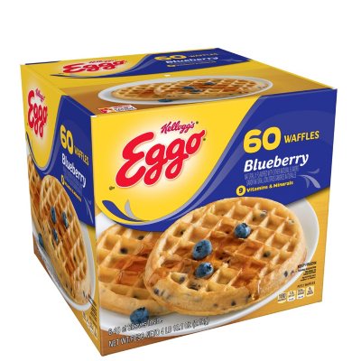 Kellogg's Eggo Blueberry Waffles (60 ct.) - Sam's Club