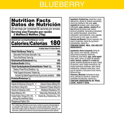 Kellogg S Eggo Blueberry Waffles 60 Ct Sam S Club