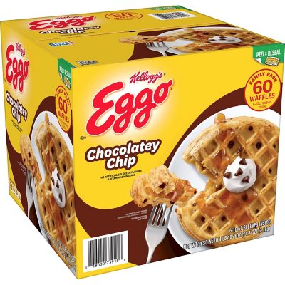 Kellogg S Eggo Chocolatey Chip Waffles 60 Ct Sam S Club