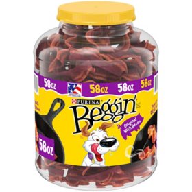 Purina Beggin Strips Real Meat Dog Treats, Bacon with Beef Flavor (58 oz.)