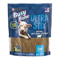 Busy Bone Ultra Stix Small/Medium Dog Treats with Grass-Fed Beef (16 ct.)