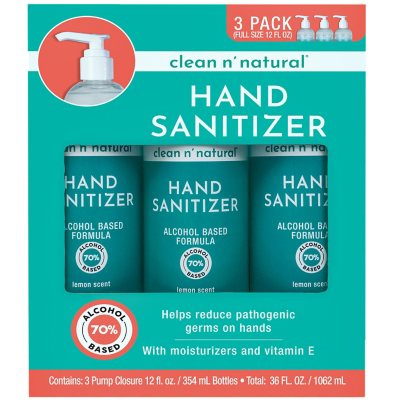 Clean N Natural Hand Sanitizer 12 Fl Oz 3 Pk Sam S Club