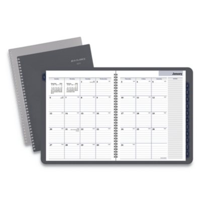 AT-A-GLANCE DayMinder Traditional Monthly Planner, 8 1/2 x 11, Gray ...