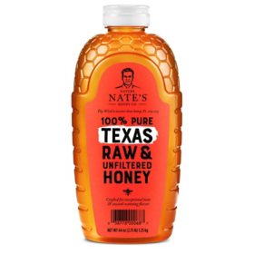 Nature Nate's 100% Pure Raw and Unfiltered Texas Honey 44 oz.