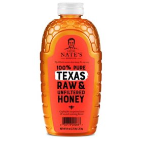 Nature Nate's 100% Pure Raw and Unfiltered Texas Honey, 44 oz.