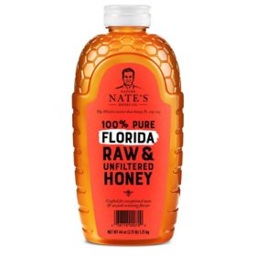 Nature Nate's 100% Pure Raw and Unfiltered Honey, Florida Blend, 44 oz.