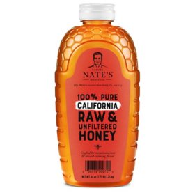 Nature Nate's 100% Pure Raw and Unfiltered Honey, California Blend, 44 oz.