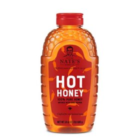 Nature Nate's 100% Pure Hot Honey with Habanero Chili Peppers, 24 oz.