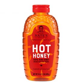 Nature Nate's 100% Pure Hot Honey with Habanero Chili Peppers, 24 oz.