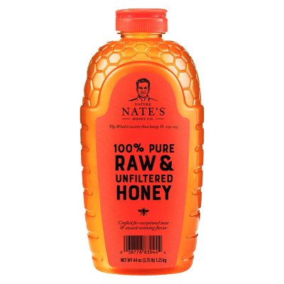 100% Pure Raw Chunk Honey Comb in Jar of Raw Honey 1 Lb. 