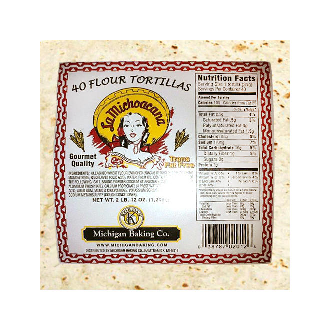La Michoacana Flour Tortillas (44 oz.)