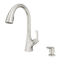 Masey 1-Handle Pull-Down Kitchen Faucet in Stainless Steel