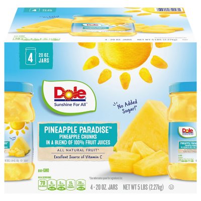 Dole Individual Quick Frozen Chunk Pineapple, 5 Pound -- 2 per case.