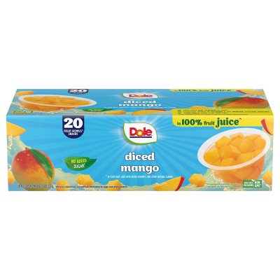 Dole Fruit Bowls Diced Mango in 100% Juice, 4 oz., 20 pk. - Sam's Club