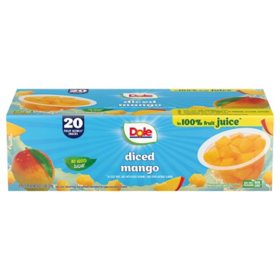 Dole Fruit Bowls Diced Mango in 100% Juice, 4 oz., 20 pk.