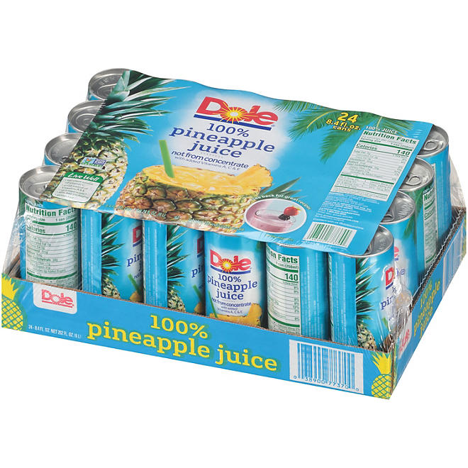 Dole 100% Pineapple Juice 8.4 oz., 24 pk.