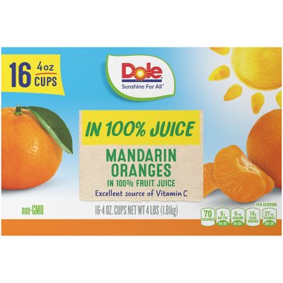 Dole® Tropical Fruit in 100% Juice* Fruit Bowls®, 4 Count - Dole® Sunshine