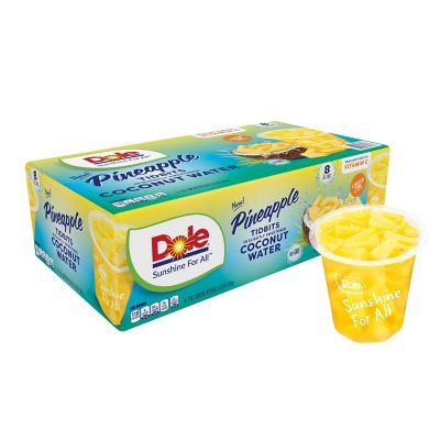 Dole Pineapple Tidbits in Coconut Flavored Water 7oz., 8pk. Sam's Club