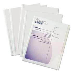 C-Line - Polypropylene Report Covers w/Binding Bars, Economy, Clear, 11 x 8 1/2 -  50/BX