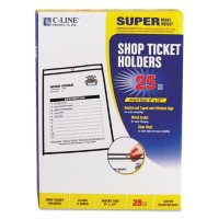 C-Line Plastic Shop Ticket Holders, Stitched, Clear, 25ct., Select Size