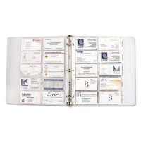 C-Line Clear Business Card Binder Pages, Holds 20 Cards, 8 1/8" x 11 1/4" (10 ct.)
