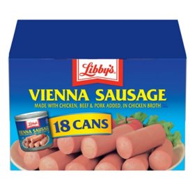 Libby's Vienna Sausage, Canned Sausage, 4.6 OZ (Pack of 18)