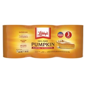 Libby's 100% Pure Pumpkin, 29 oz., 3 pk.